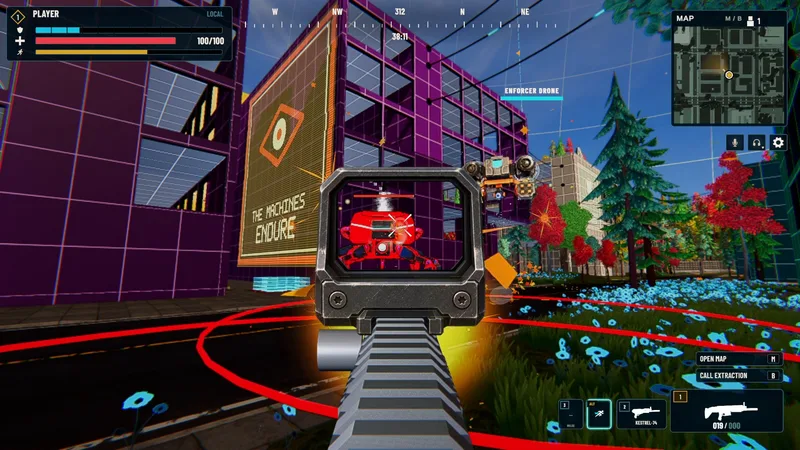Red sight: A hunter drone in the sights