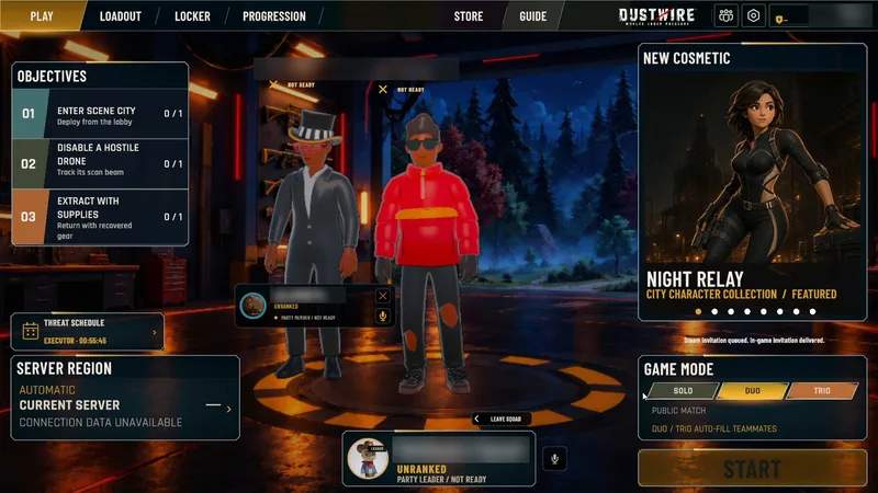 Squad lobby: Character customization